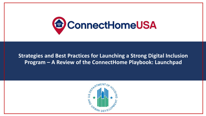 connecthome nation webinar