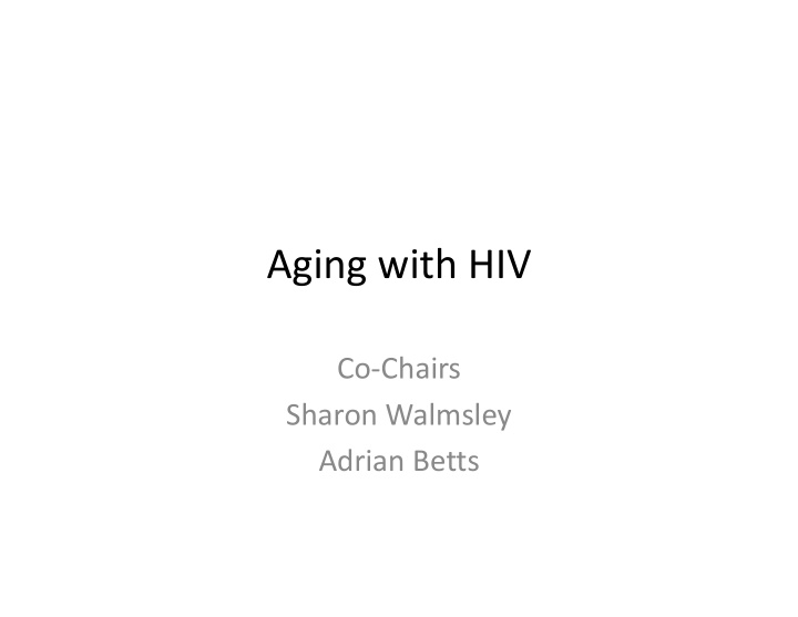 aging with hiv