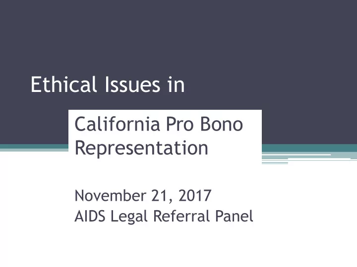 ethical issues in