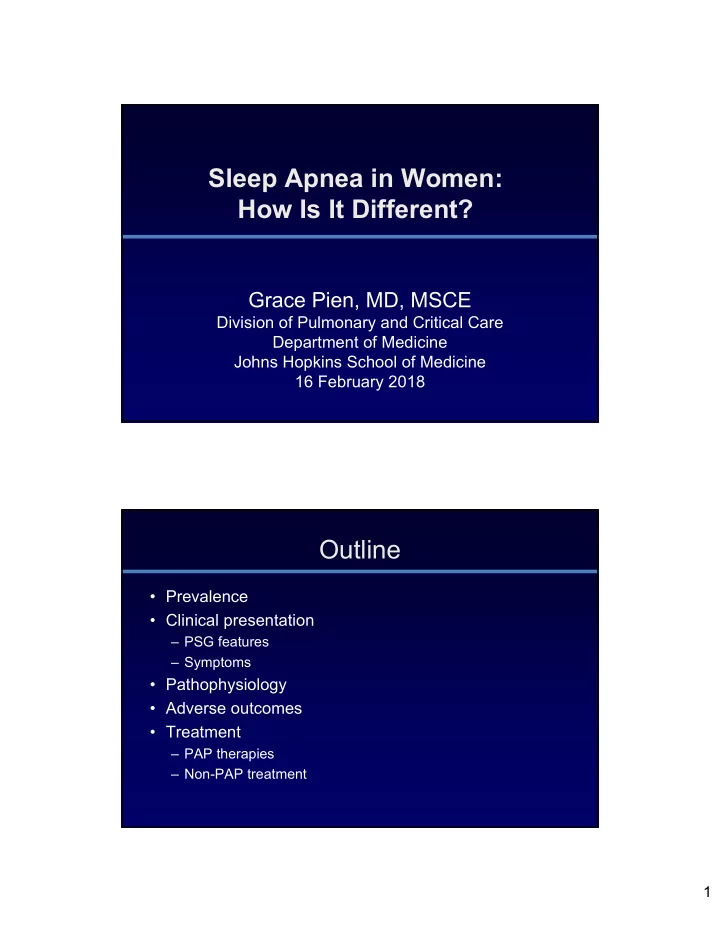 sleep apnea in women how is it different