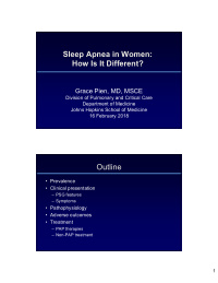 sleep apnea in women how is it different