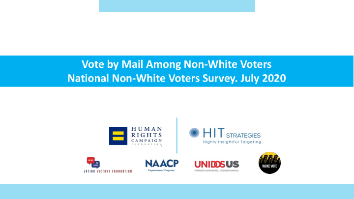 vote by mail among non white voters national non white