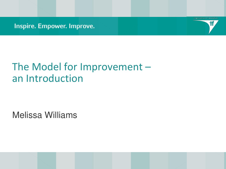 the model for improvement an introduction