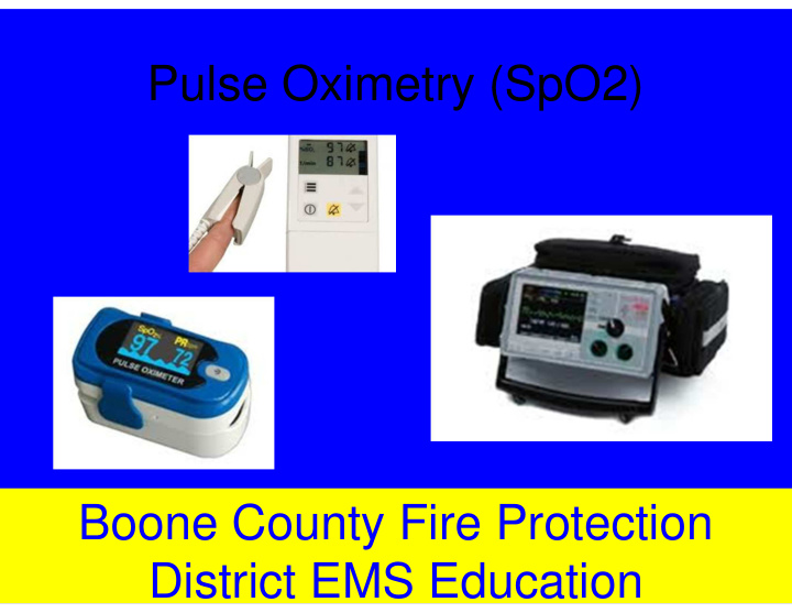 pulse oximetry spo2 boone county fire protection district