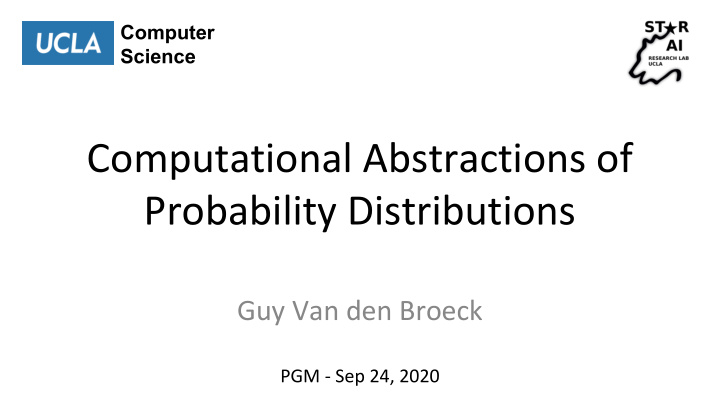 computational abstractions of probability distributions
