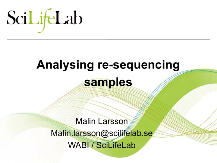 analysing re sequencing samples
