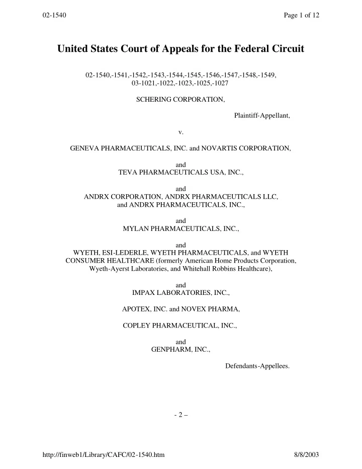 united states court of appeals for the federal circuit