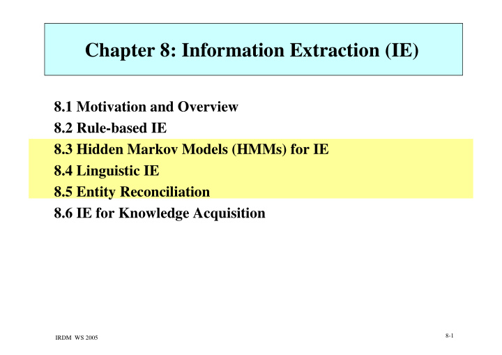 chapter 8 information extraction ie