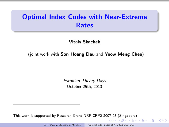optimal index codes with near extreme rates