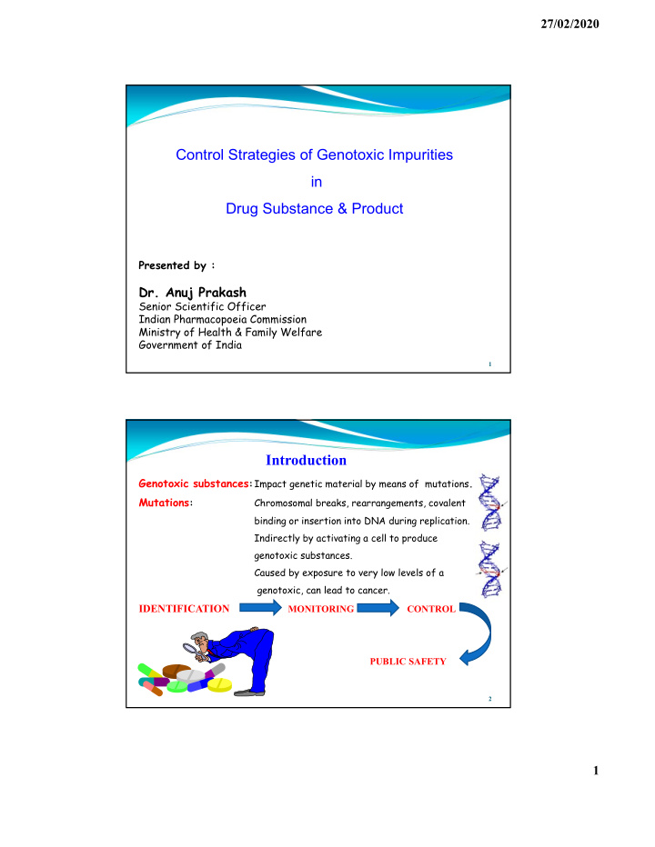control strategies of genotoxic impurities in drug
