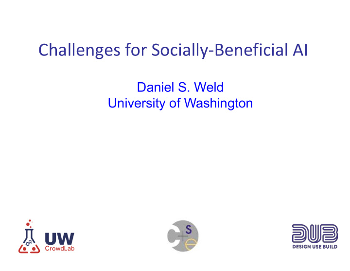 challenges for socially beneficial ai