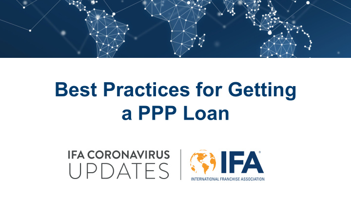 best practices for getting a ppp loan speakers