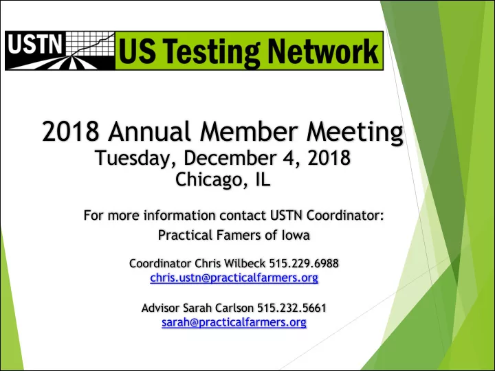 2018 annual member meeting