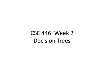 Decision Trees  Administrative  Homework goes out today, please contact  Isaac Tian