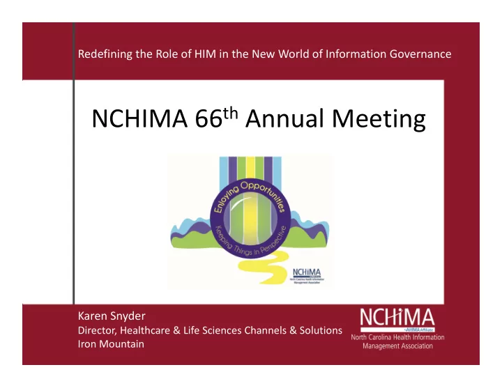 nchima 66 th annual meeting