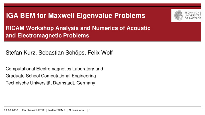 iga bem for maxwell eigenvalue problems
