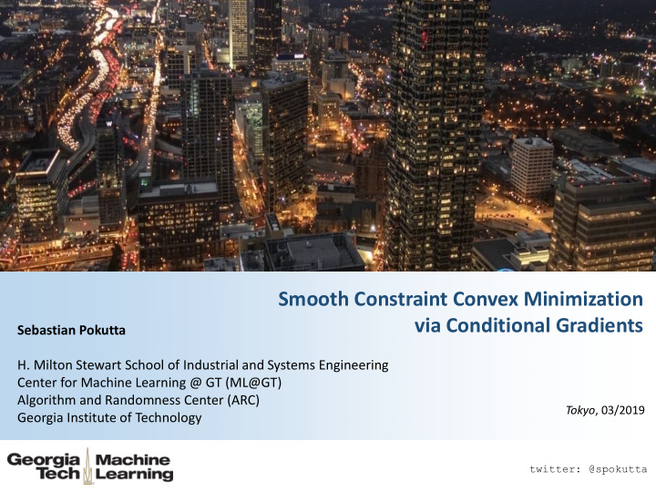 smooth constraint convex minimization via conditional