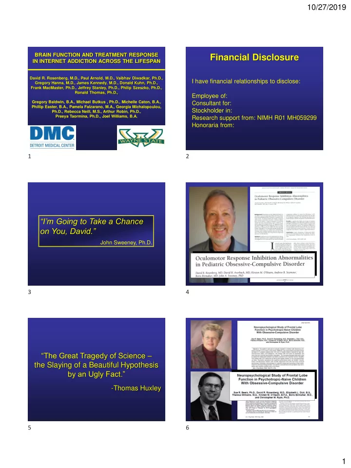 financial disclosure
