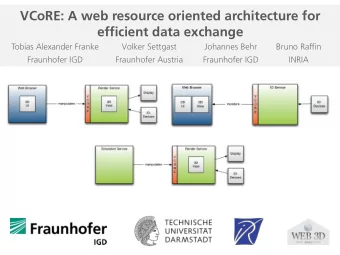 VCoRE: A web resource oriented architecture for  efficient data exchange  Tobias Alexander Franke