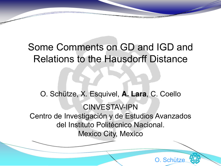 some comments on gd and igd and relations to the
