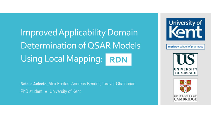 determination of qsar models