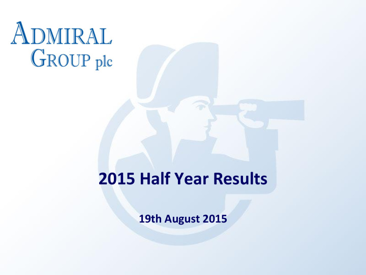 2015 half year results