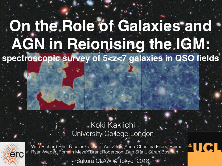 on the role of galaxies and agn in reionising the igm