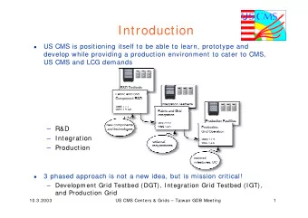 Introduction  US CMS is positioning itself to be able to learn, prototype and    develop while
