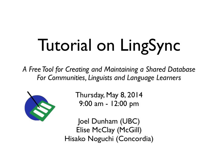 tutorial on lingsync