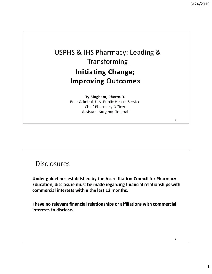 usphs ihs pharmacy leading transforming initiating change
