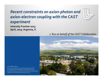 Intensity  Frontier  2013    April,  2013.  Argonne,  Il.