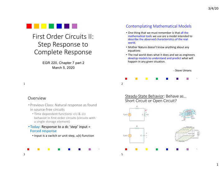 first order circuits ii