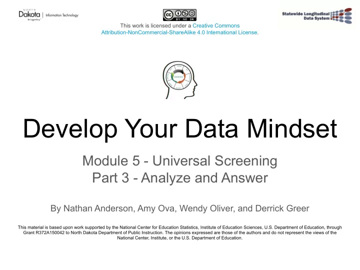 develop your data mindset