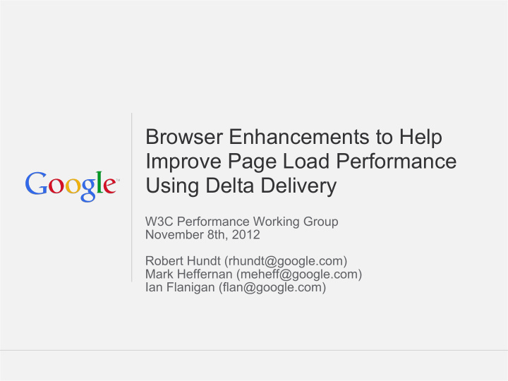 browser enhancements to help improve page load