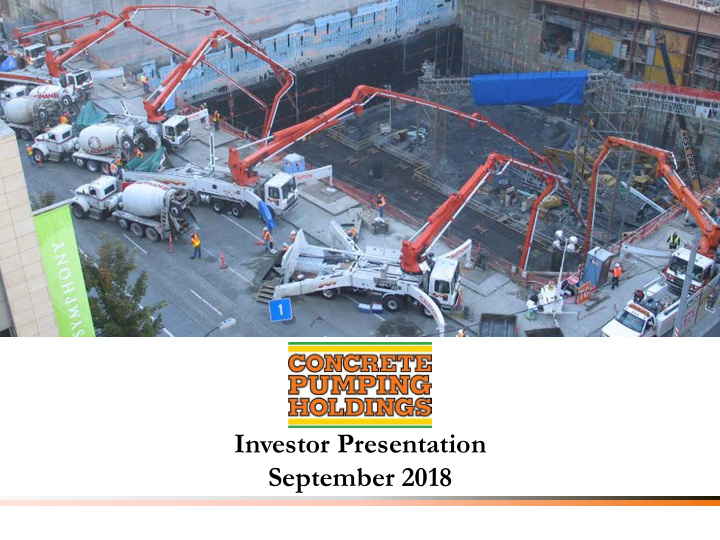 investor presentation september 2018 disclaimer
