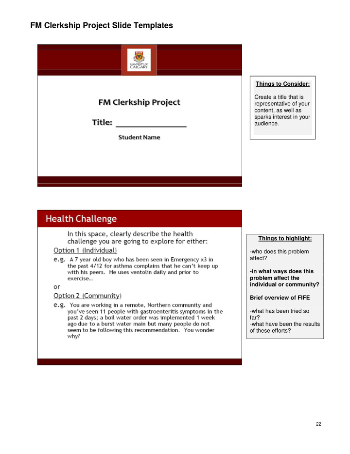 fm clerkship project slide templates