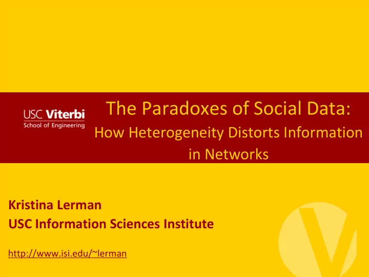 the paradoxes of social data
