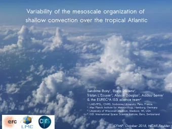 Variability of the mesoscale organization of  shallow convection over the tropical Atlantic