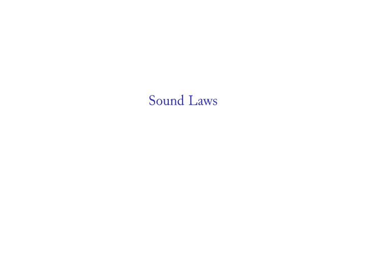 sound laws