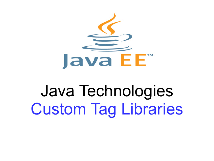 java technologies custom tag libraries