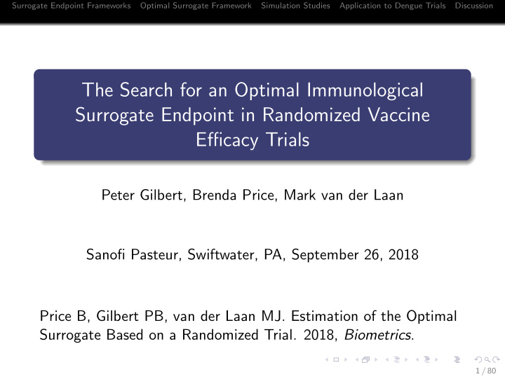 the search for an optimal immunological surrogate