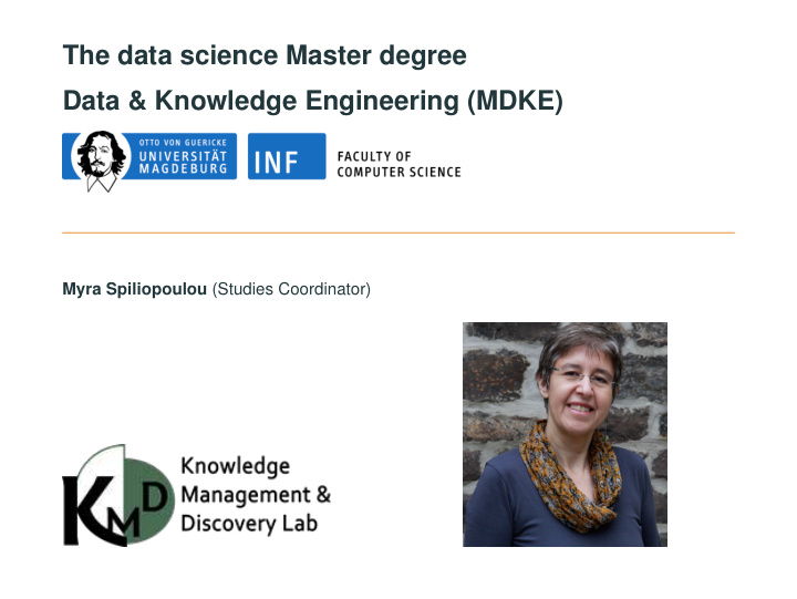 the data science master degree data knowledge engineering