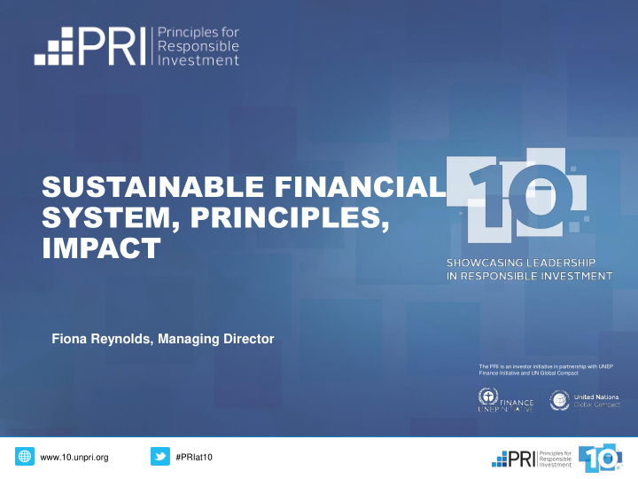 sustainable financial system principles impact