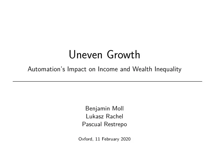uneven growth