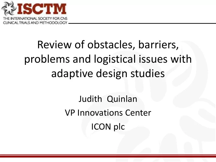 review of obstacles barriers