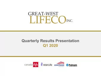 Quarterly Results Presentation  Q1 2020  Cautionary notes  CAUTIONARY NOTE REGARDING