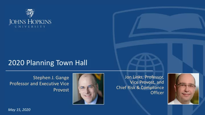 2020 planning town hall