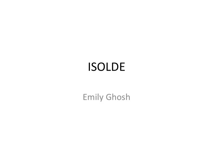 isolde