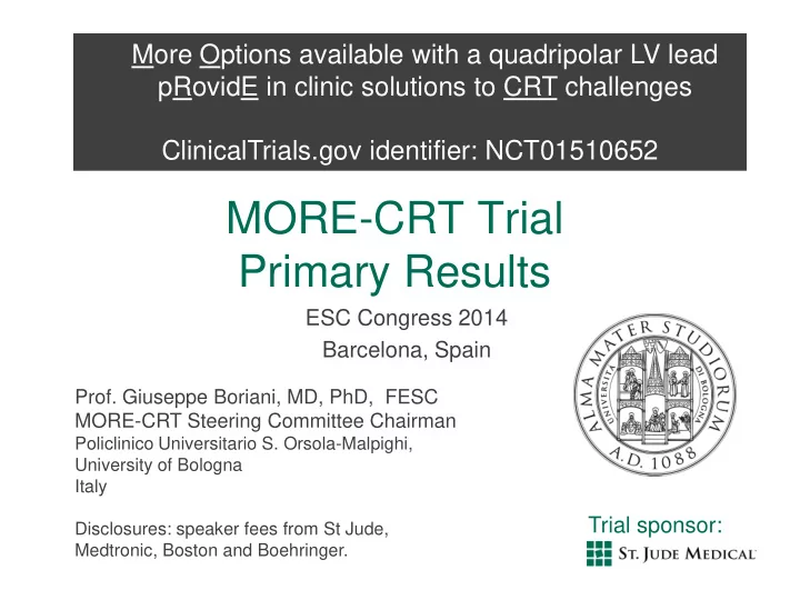 more crt trial