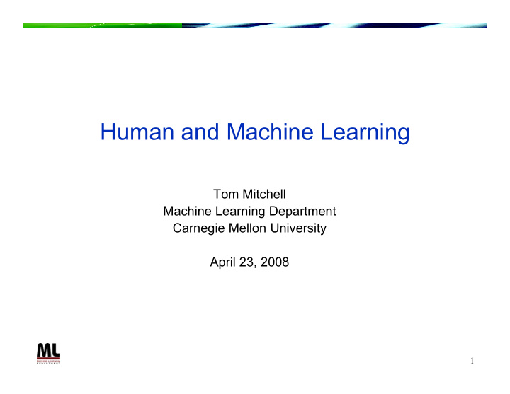 human and machine learning